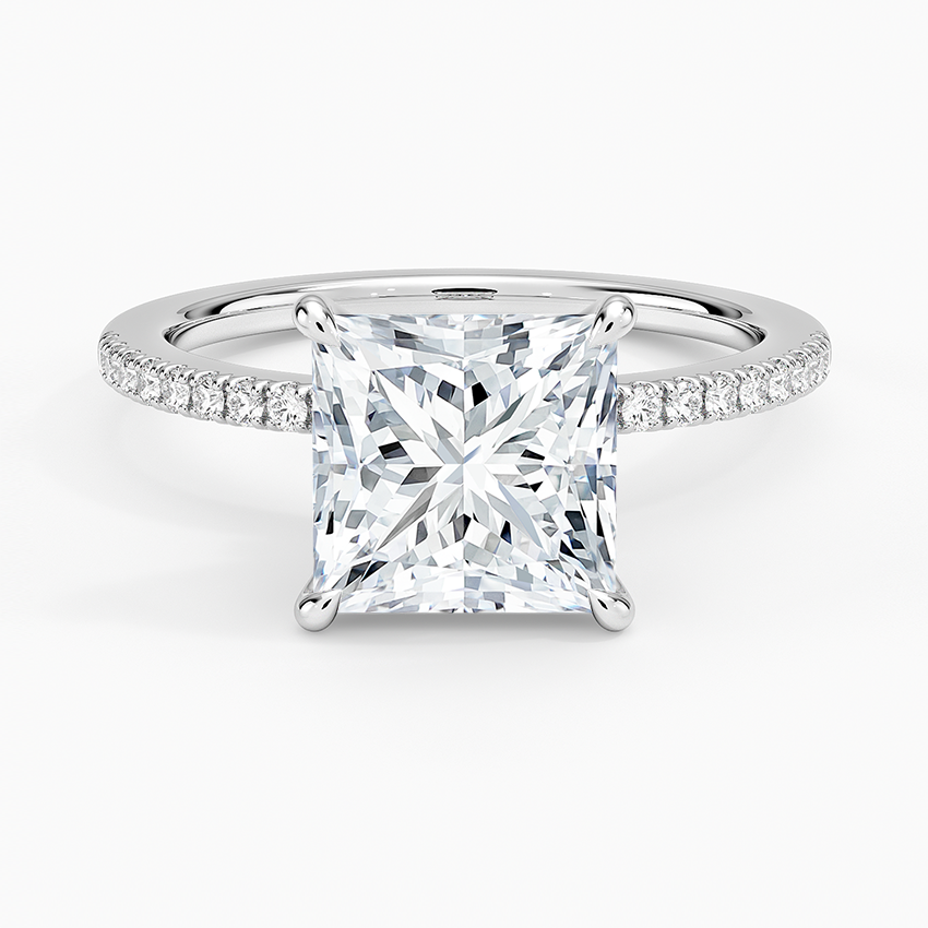 CARMELIA 2 Carat Princess-cut Moissanite Ring in Sterling Silver
