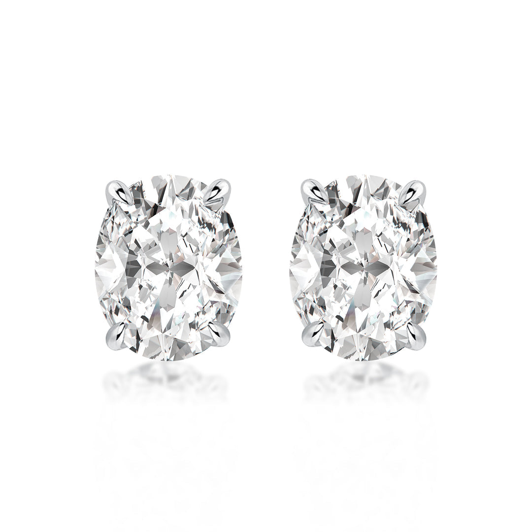 CAMILA Moissanite Earrings 3ct - Oval Shape | Moissanite