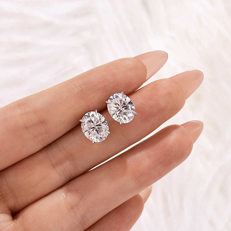 CAMILA Moissanite Earrings 3ct - Oval Shape | Moissanite
