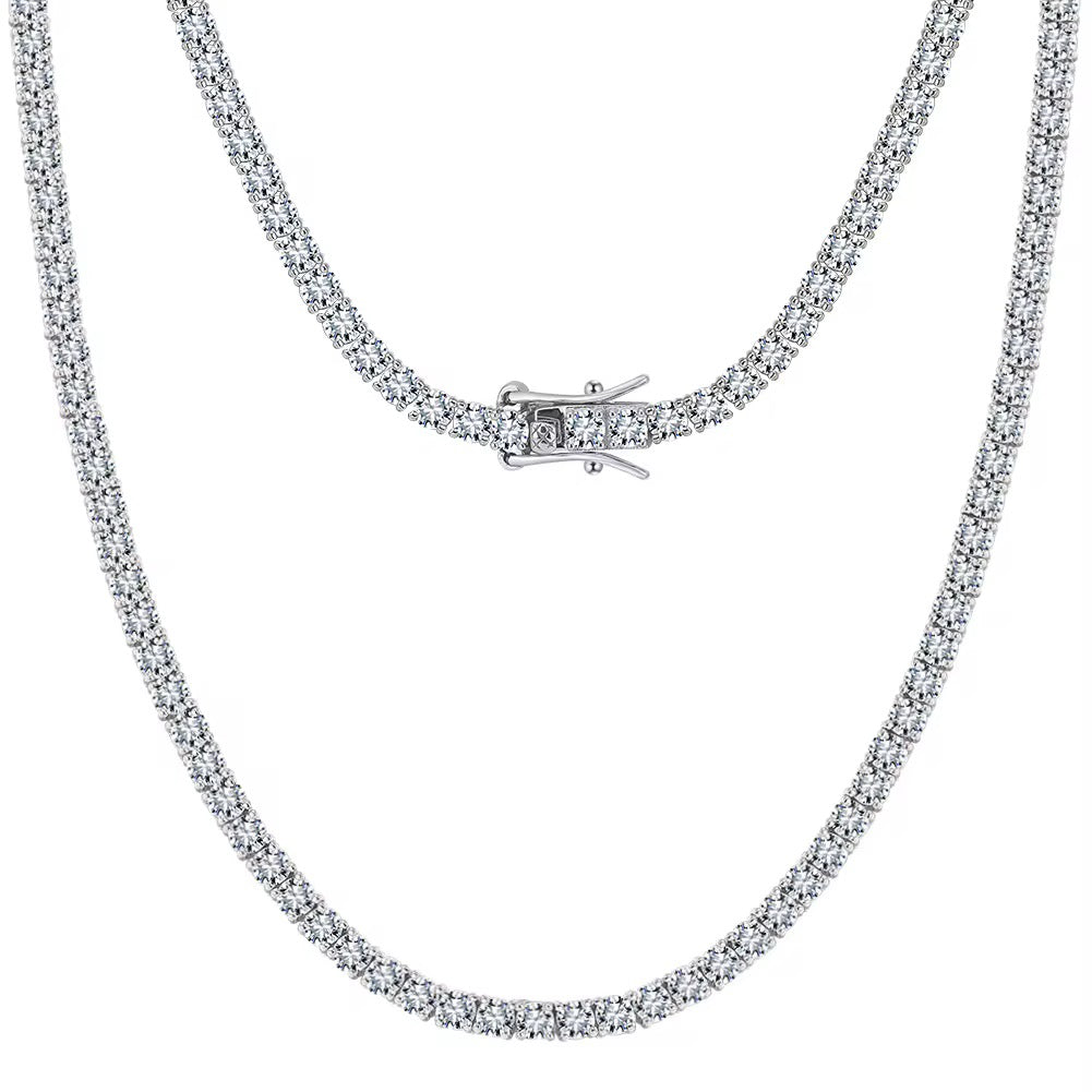 RASHIDA Moissanite Necklace 0.03ct - 2mm width | Moissanite