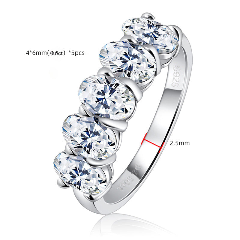 ANITTA Moissanite Band 2.5ct (Total)