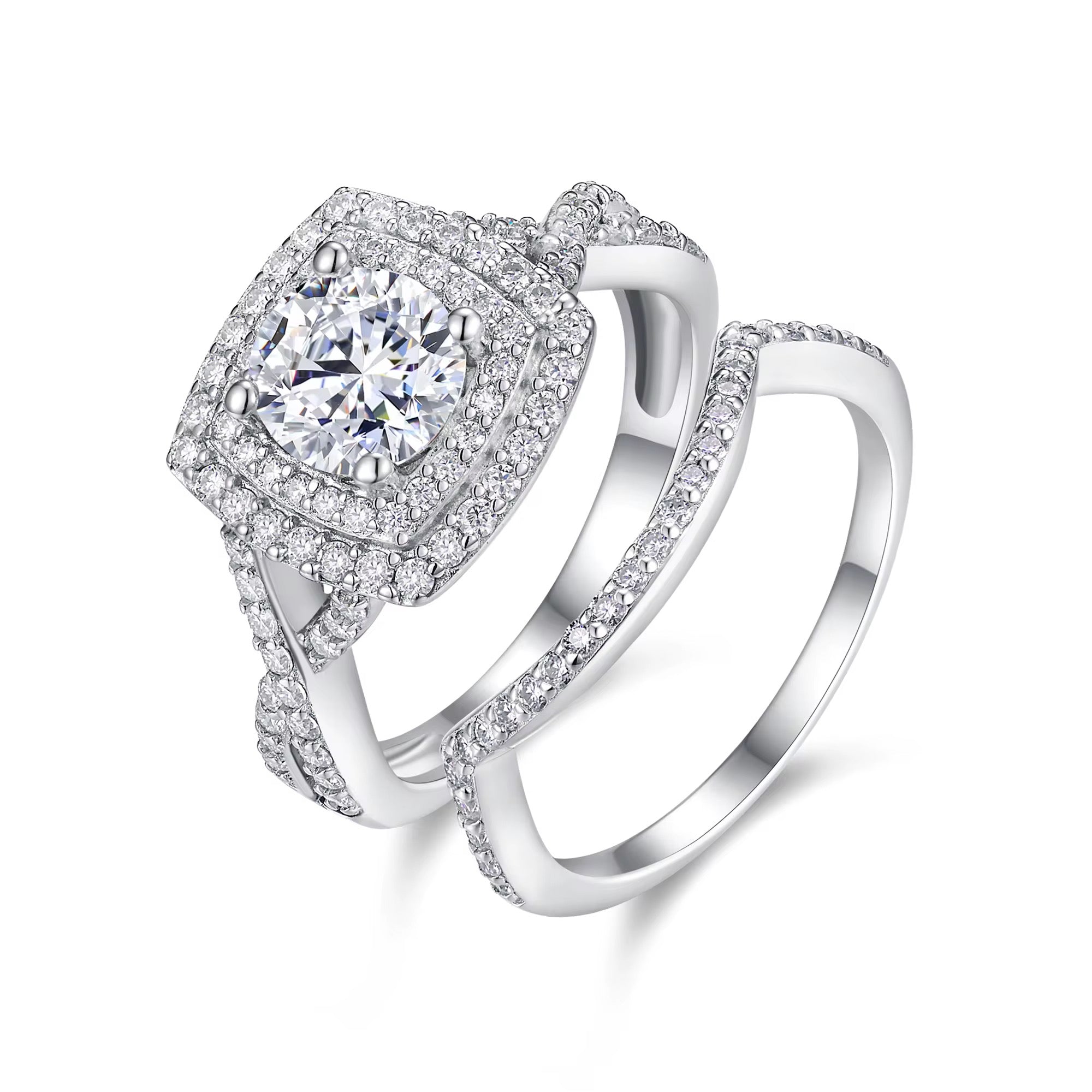 SALMA Moissanite Ring Set 1ct