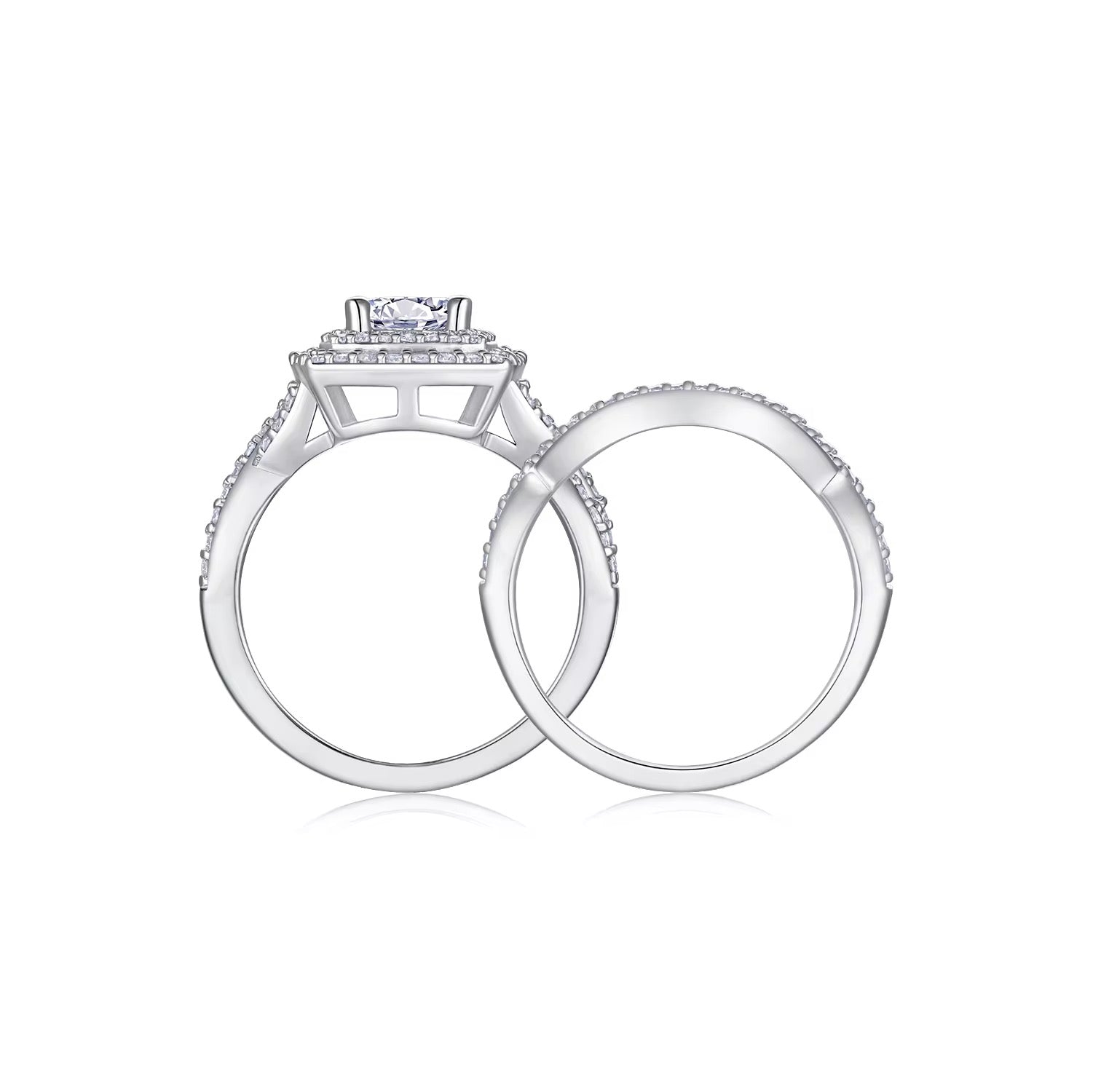 SALMA Moissanite Ring Set 1ct