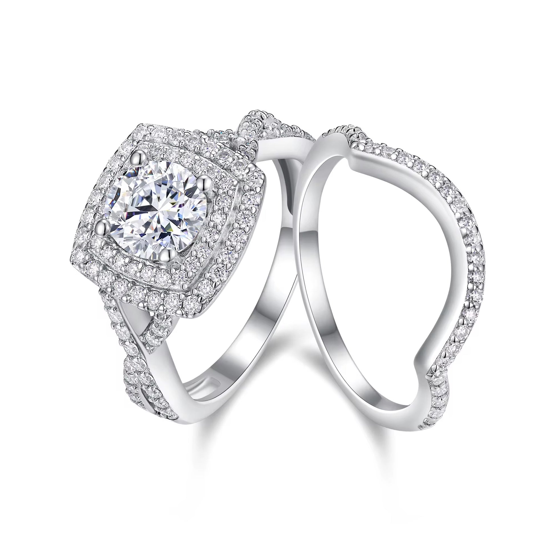 SALMA Moissanite Ring Set 1ct