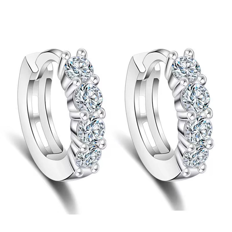 FATIMA Moissanite Earrings 0.3ct - Round Shape| Moissanite