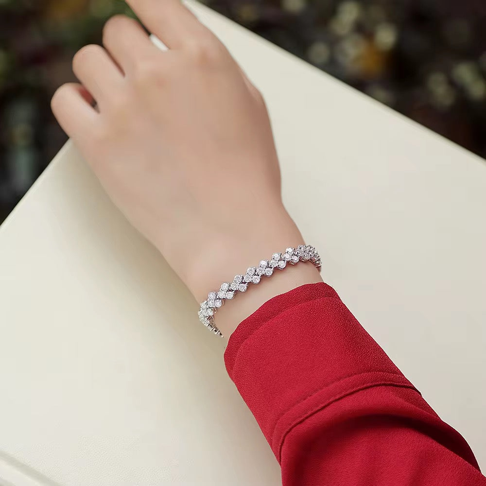 BRUNA Moissanite Bracelet 0.1ct (3mm) - 6.5 inches | Moissanite