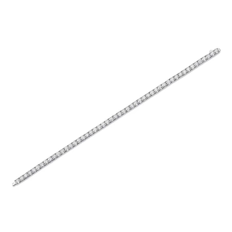 ARYA 0.03 Carat Moissanite Bracelet (2mm) – 6.5 Inches | Sterling Silver Bracelet