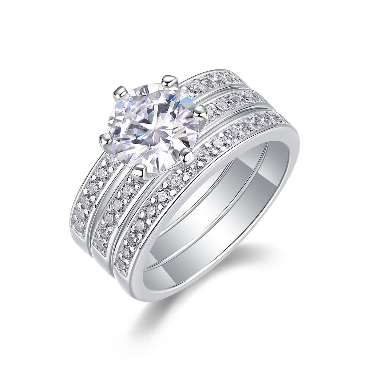 SAFIYA Moissanite Ring Set 2ct