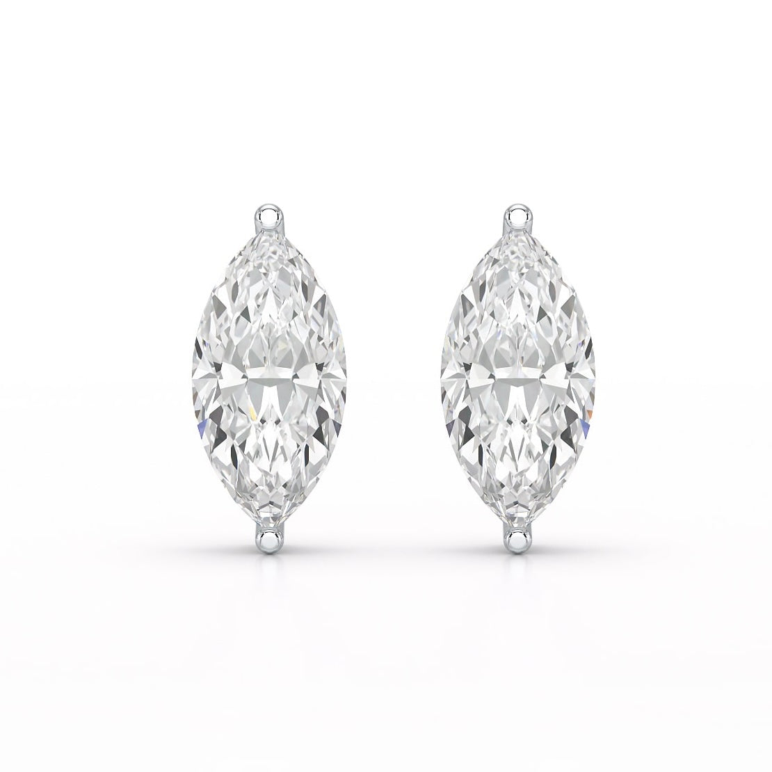 TONYA Marquise Cut Moissanite Stud Earrings – 1 Carat Each