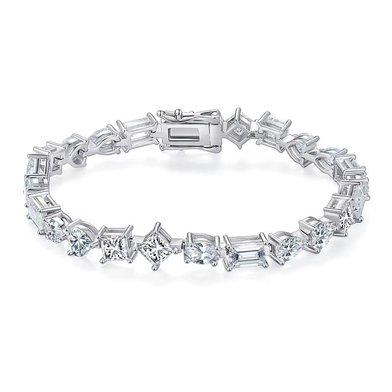 NOEMIA Moissanite Bracelet Mix stones 6.5 inches | Moissanite