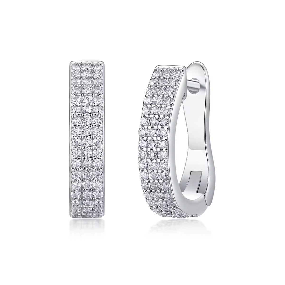 FRAN Round Cut Moissanite Stud Earrings – 0.54 Carat Total
