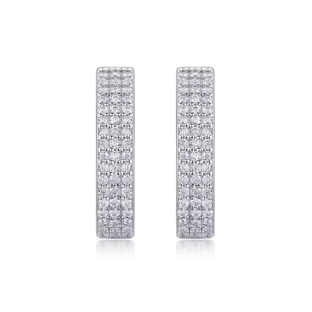 FRAN Round Cut Moissanite Stud Earrings – 0.54 Carat Total