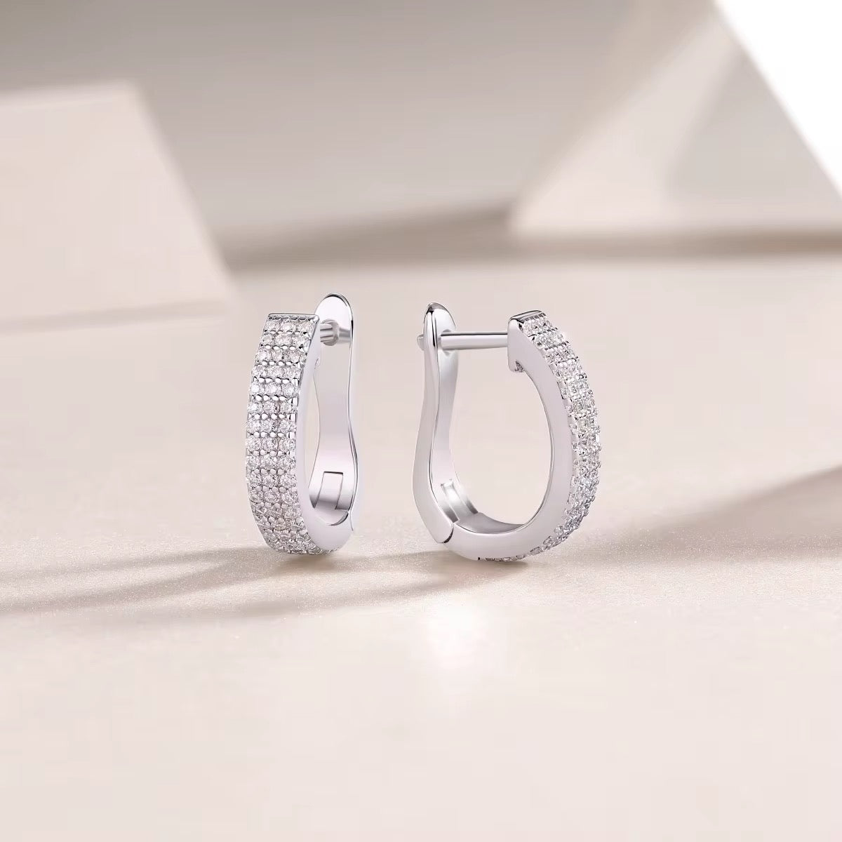 FRAN Round Cut Moissanite Stud Earrings – 0.54 Carat Total