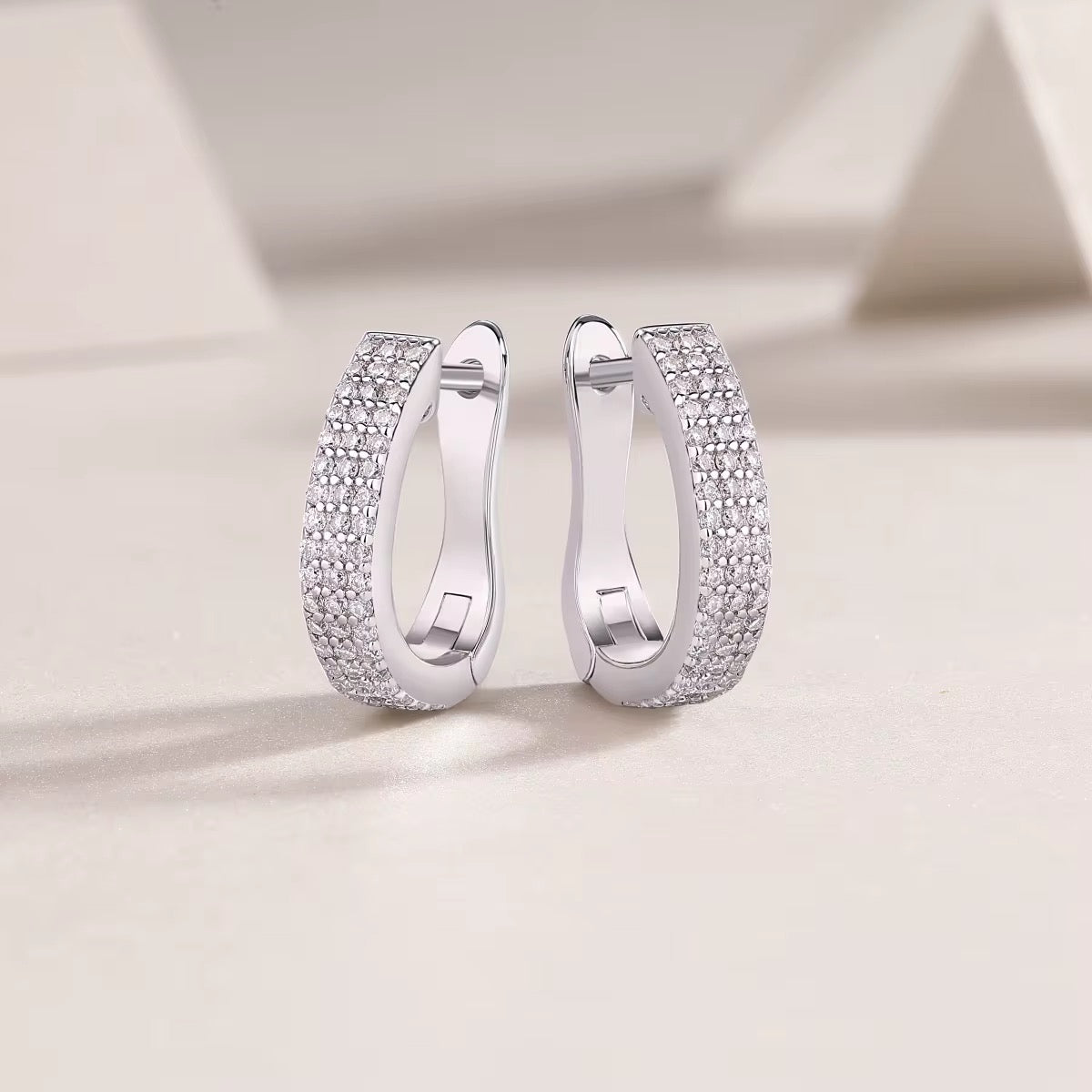 FRAN Round Cut Moissanite Stud Earrings – 0.54 Carat Total