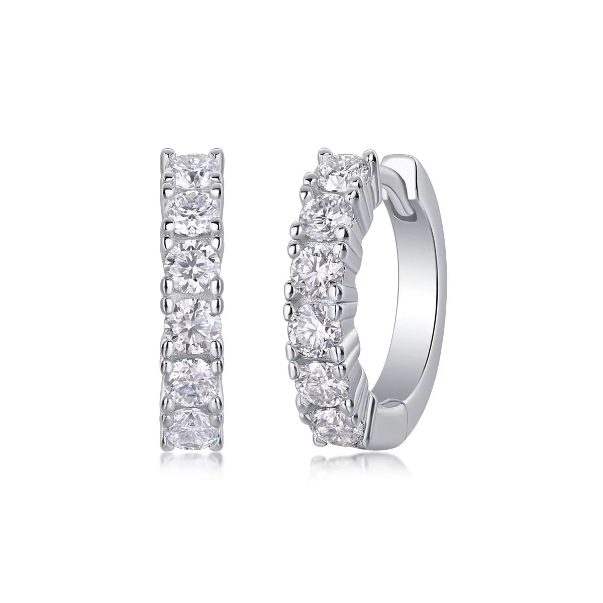 AYNA Round Cut Moissanite Stud Earrings – 0.1 Carat Each (3mm)