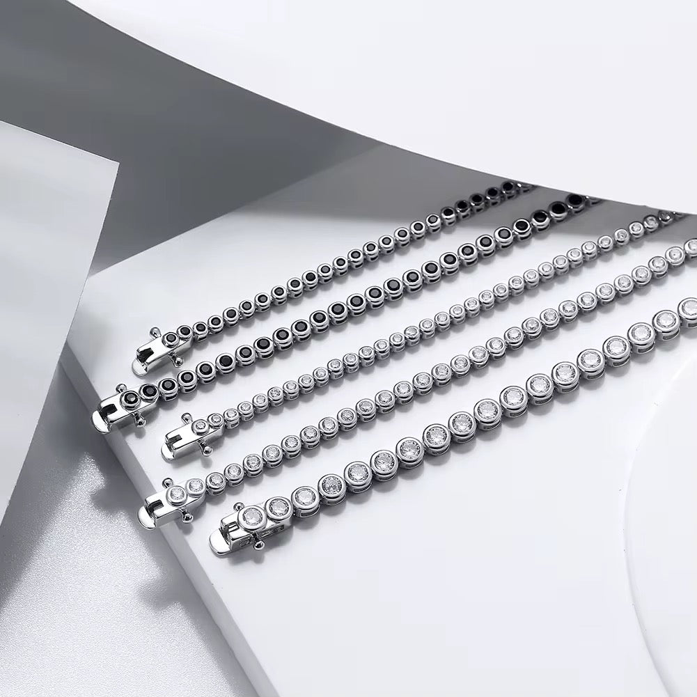 ZARA Bracelet | 3mm width - 7 inches length | Zirconia (Casting)