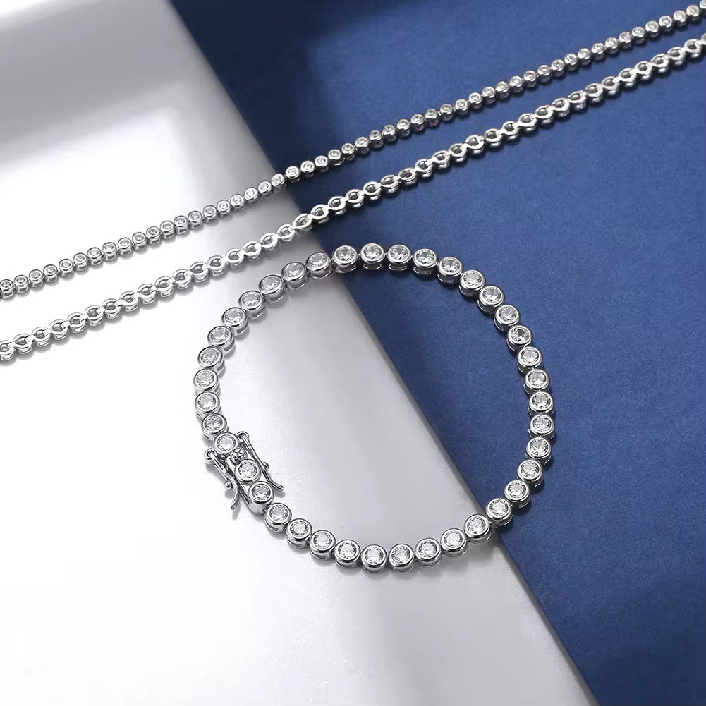 ZARA Bracelet | 3mm width - 7 inches length | Zirconia (Casting)