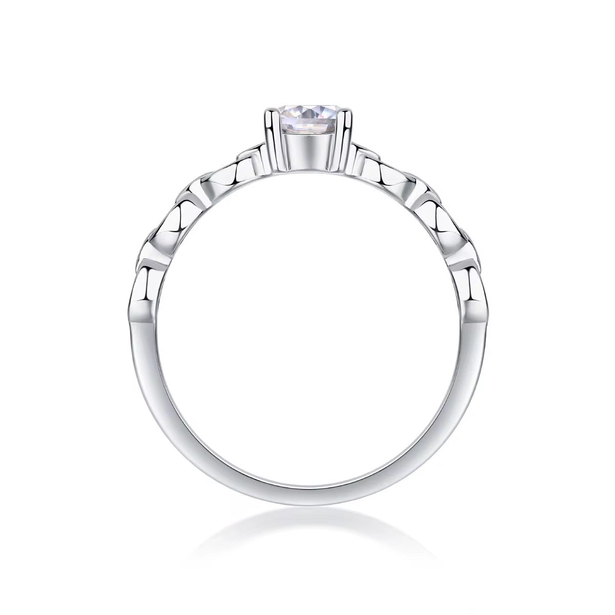 JOJO 1 Carat Oval-Cut Moissanite Ring in Sterling Silver