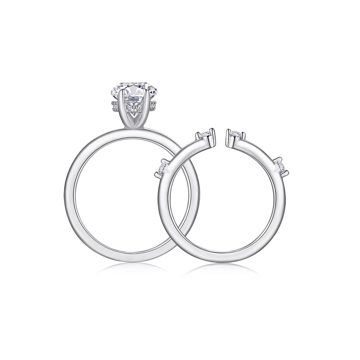 MARIA 3 Carat Marquise Cut Moissanite Ring set in Sterling Silver
