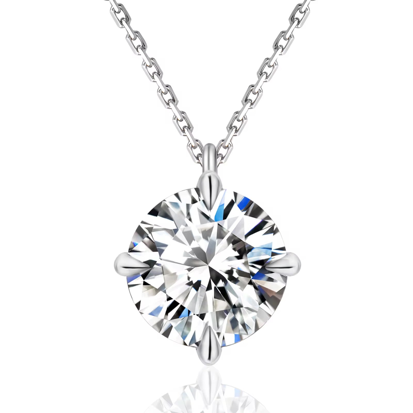 JADE Moissanite Necklace 2ct | Moissanite | Sterling Silver