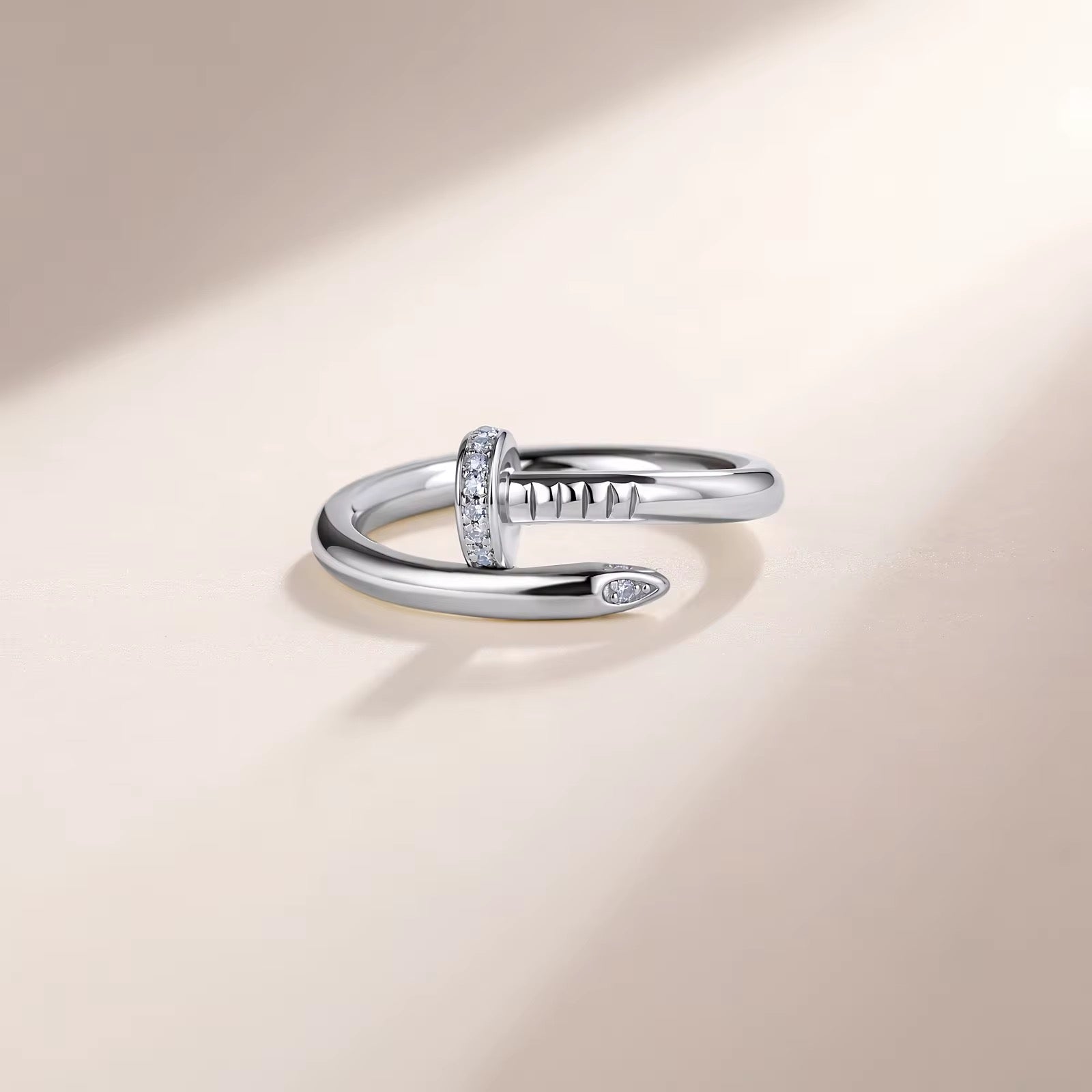 SUSAN 0.005 ct (1mm) Full-Stone Moissanite Band in Sterling Silver