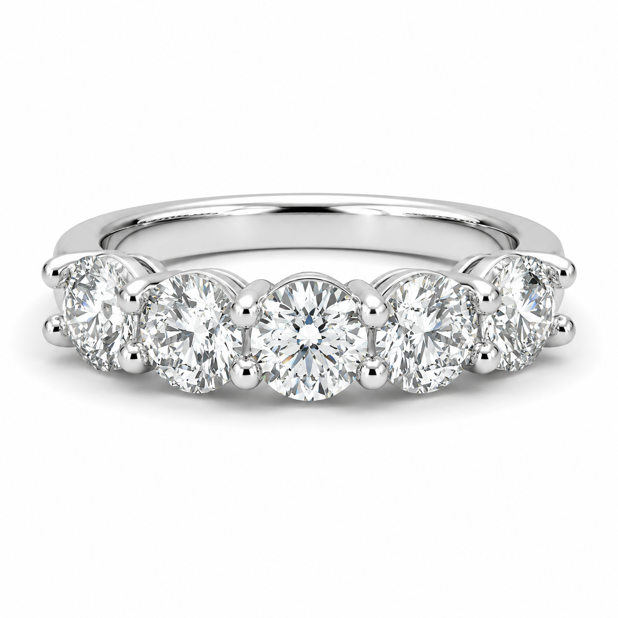 GAL 0.3 ct (4 mm) Moissanite Band in Sterling Silver