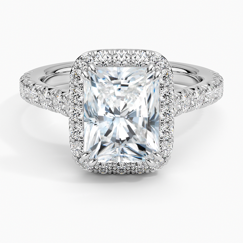 LILIAN 2 Carat Radiant-Cut Moissanite Ring in Sterling Silver