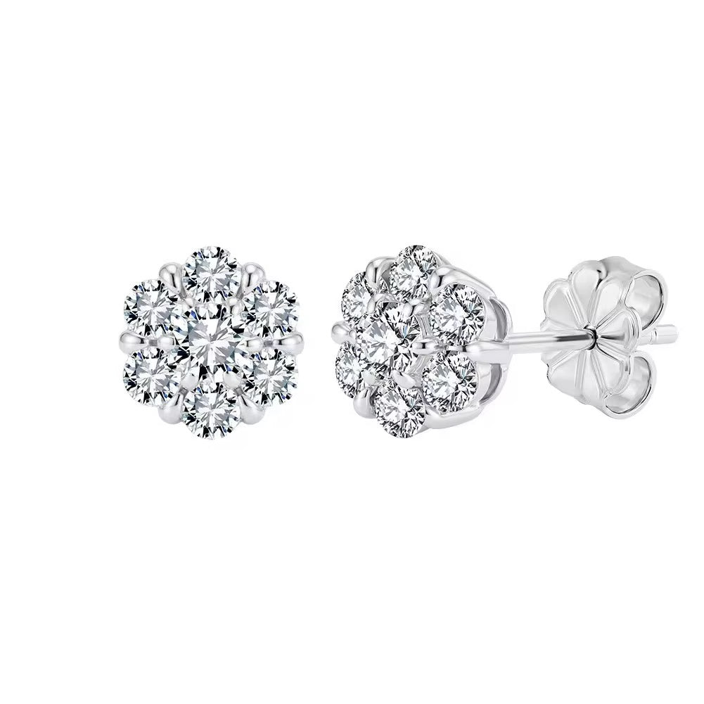 MEL Round Cut Moissanite Stud Earrings – 0.053 Carat (2.3mm)