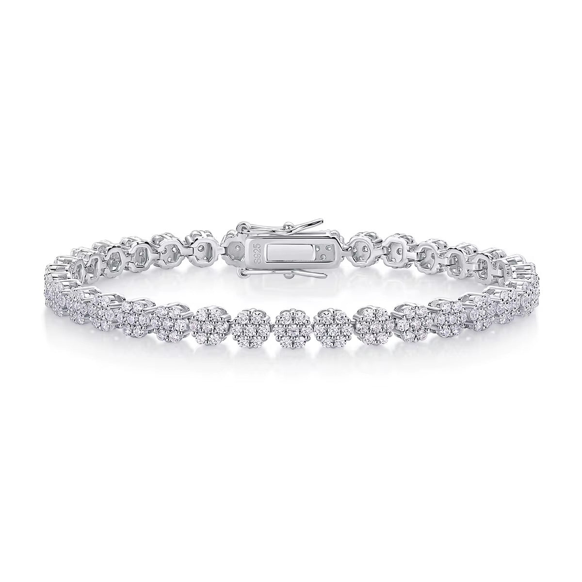 CLARA 0.01 Carat Moissanite Bracelet– 6.5 Inches | Sterling Silver Bracelet