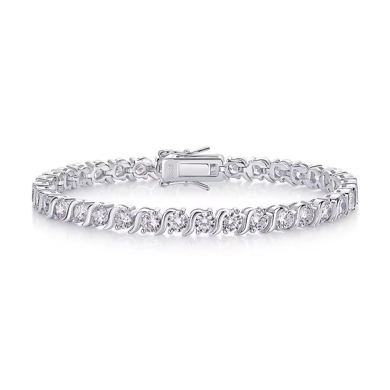 EMBER 0.3 Carat Moissanite Bracelet (4mm) – 6.5 Inches | Sterling Silver Bracelet