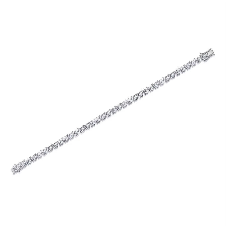 EMBER 0.3 Carat Moissanite Bracelet (4mm) – 6.5 Inches | Sterling Silver Bracelet