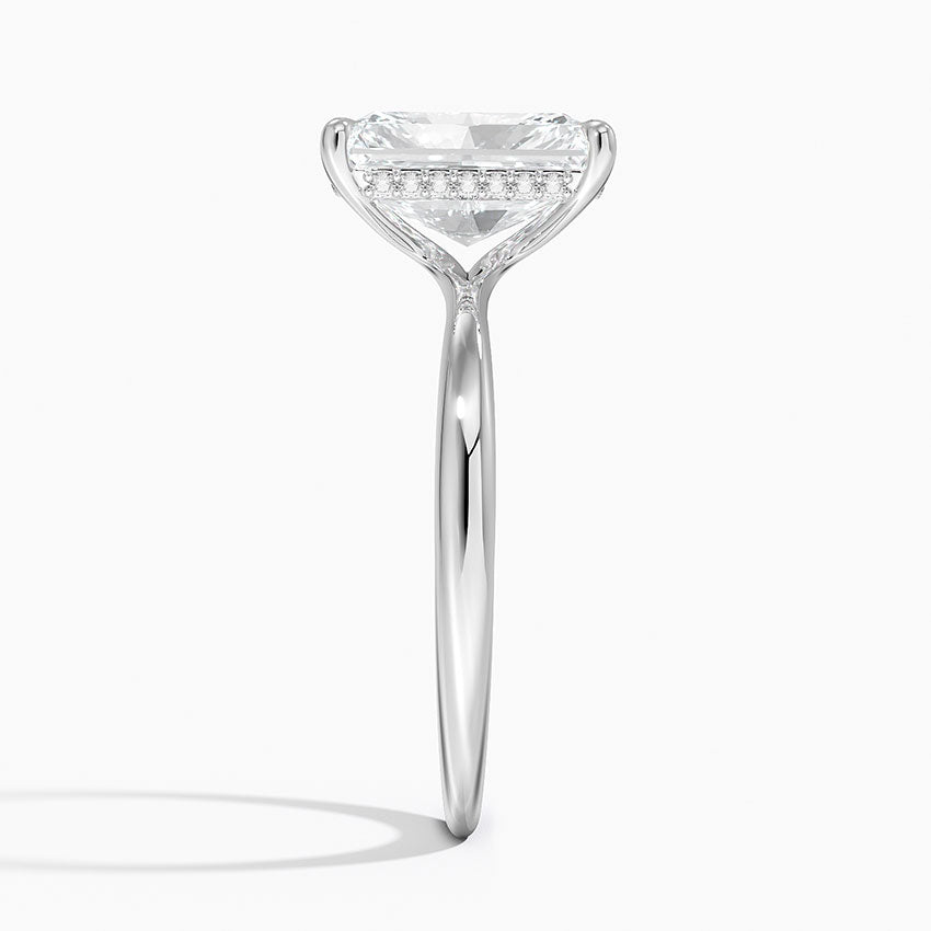 AGATA 3 Carat Radiant-Cut Moissanite Ring in Sterling Silver