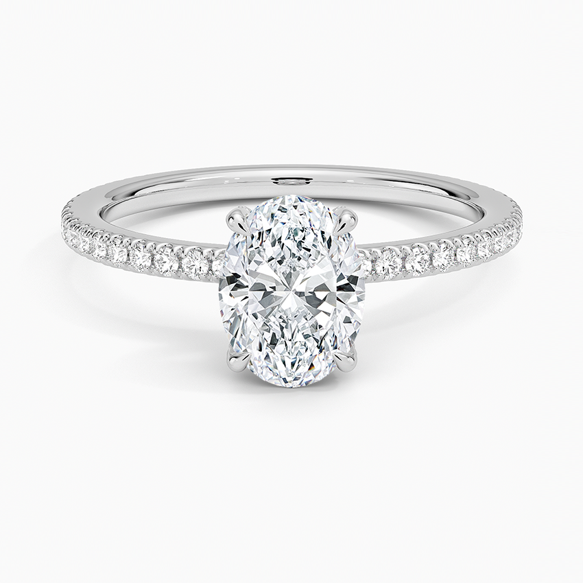 KHALIDA 1 Carat Oval-Cut Moissanite Ring in Sterling Silver