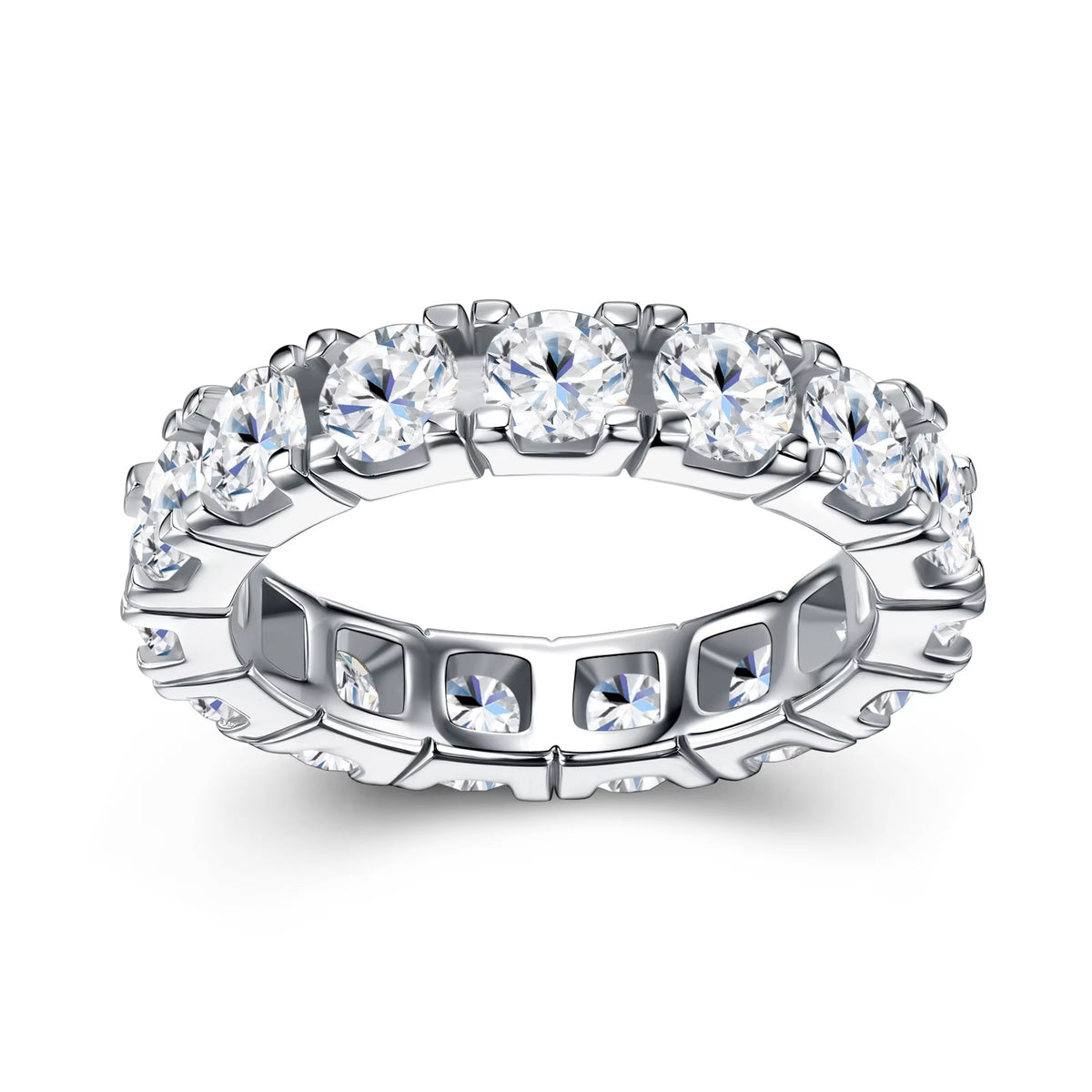 DULCIE 0.3 ct (4 mm) Full-Stone Moissanite Band in Sterling Silver