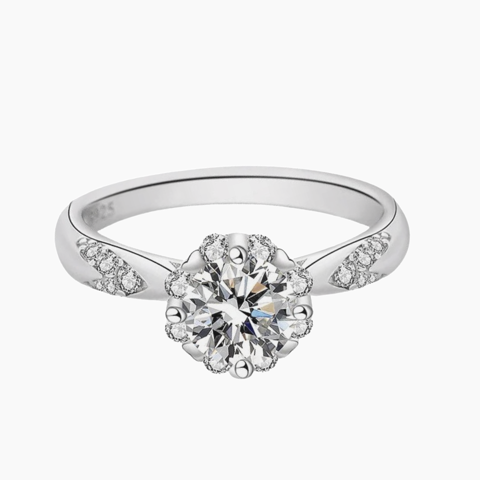 CRYSTAL Moissanite Ring 1ct