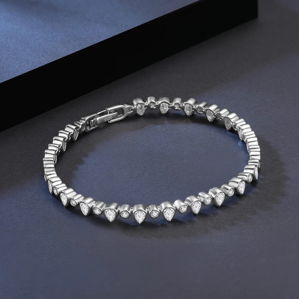 TIFFANY Bracelet 4mm + 2mm width - 6.5 inches size (Casting)