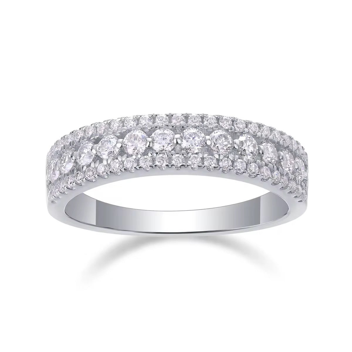 ROMANA Moissanite Band 0.1ct + 0.015ct | Moissanite