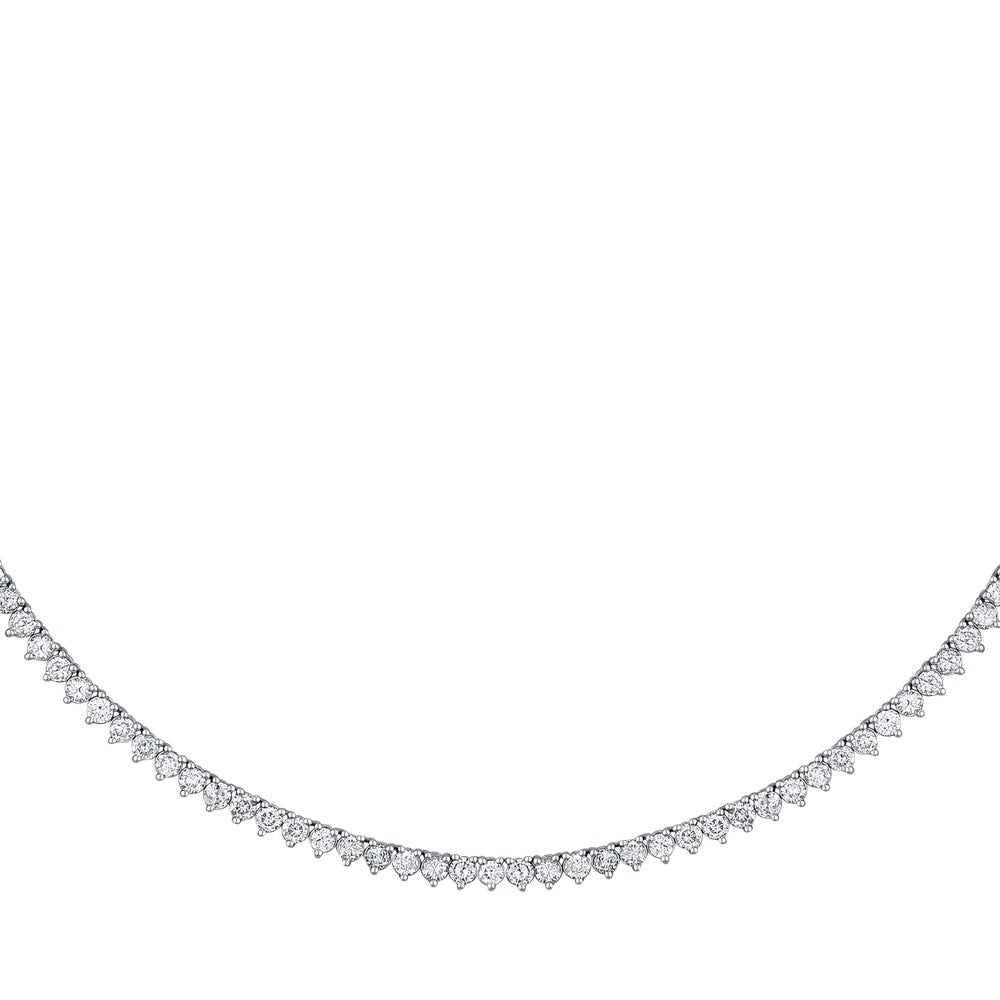 HANNAH Tennis Necklace 3mm width - 18 inches length | Zirconia (Casting)