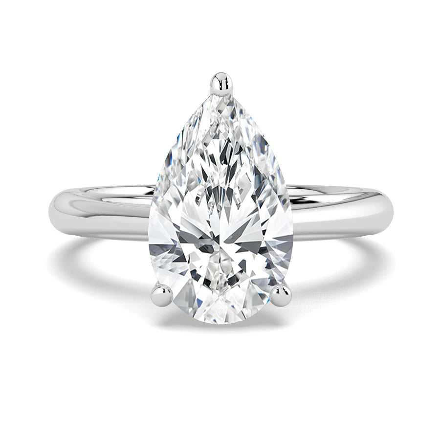 AMAL 5 Carat Pear-Cut Moissanite Ring in Sterling Silver
