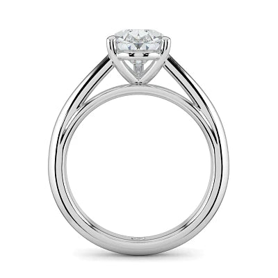 AMAL 5 Carat Pear-Cut Moissanite Ring in Sterling Silver